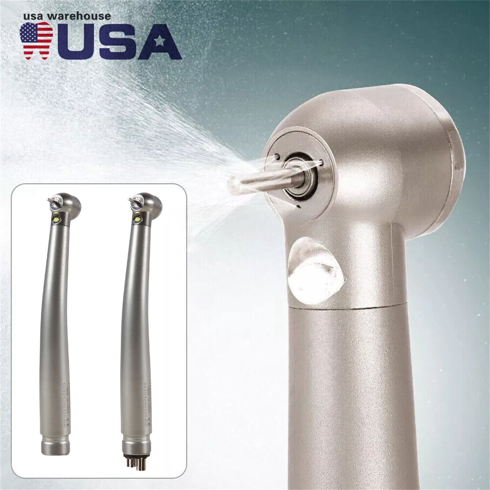 Factory Price Dental LED High Speed Handpiece 3 Water Spray 2 4 Hole Air Turbine