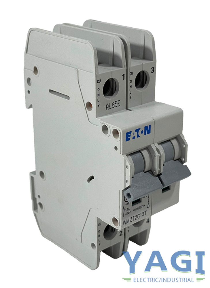 Eaton WMZT2C13T Breaker 13A 2P 480/277V 10kA Type C DIN Rail Ring Terminal