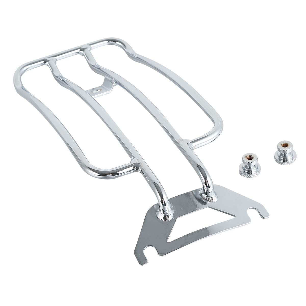 Chrome Solo Seat Luggage Rack For FLHTC Touring 1997-2024