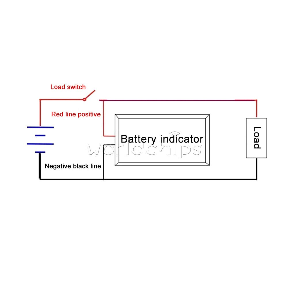 12V Li-on Lead-acid Battery Capacity Level Indicator Low Battery Flash Alarm New