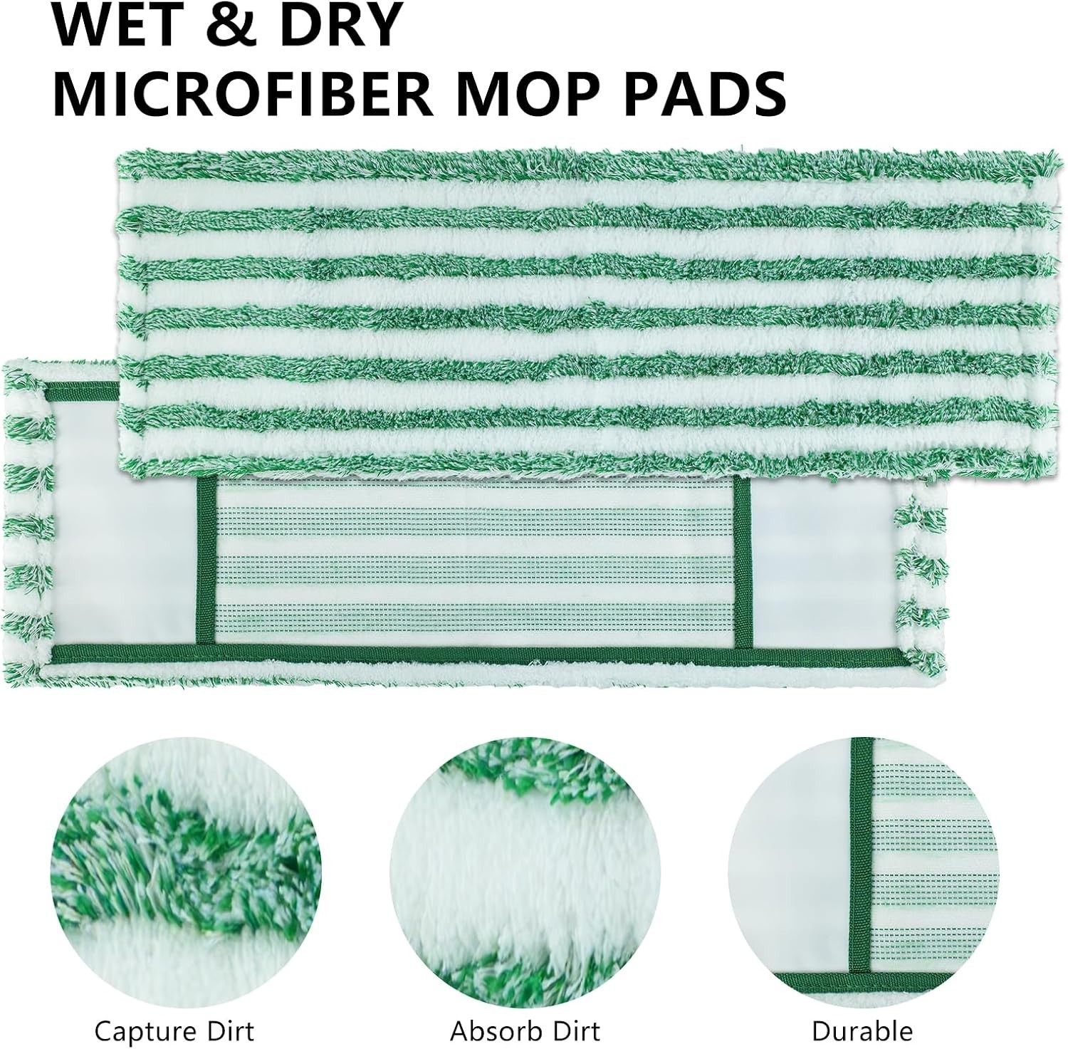 6 Pack Microfiber Mop Head Pads for Libman Wet Dry Mop Reusable Washable – NEW