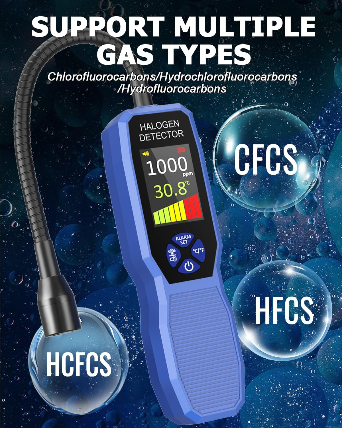 Automotive Freon Leak Detector HVAC, Professional Refrigerant Leak Detector with