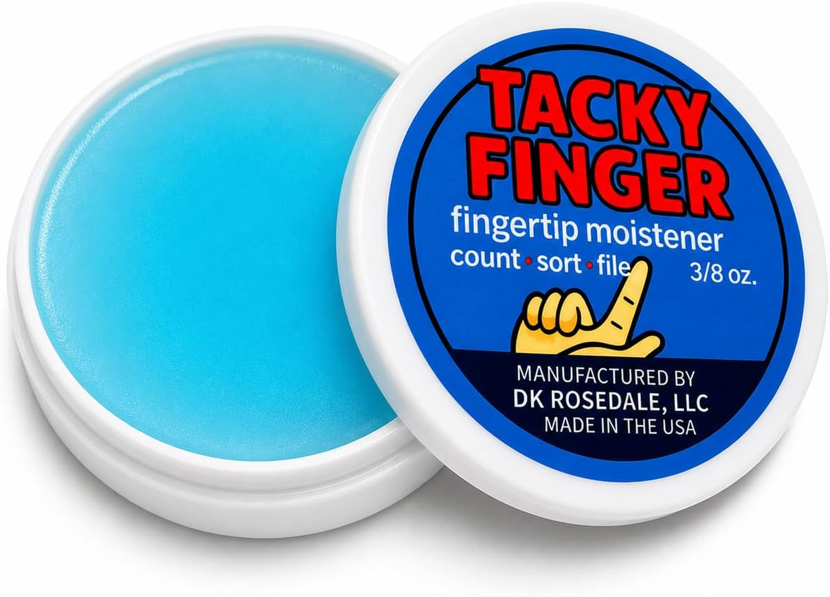 Fingertip Moistener 3/8 oz – Odor-Free, Non-Toxic Gel for Counting, Sorting, Fil