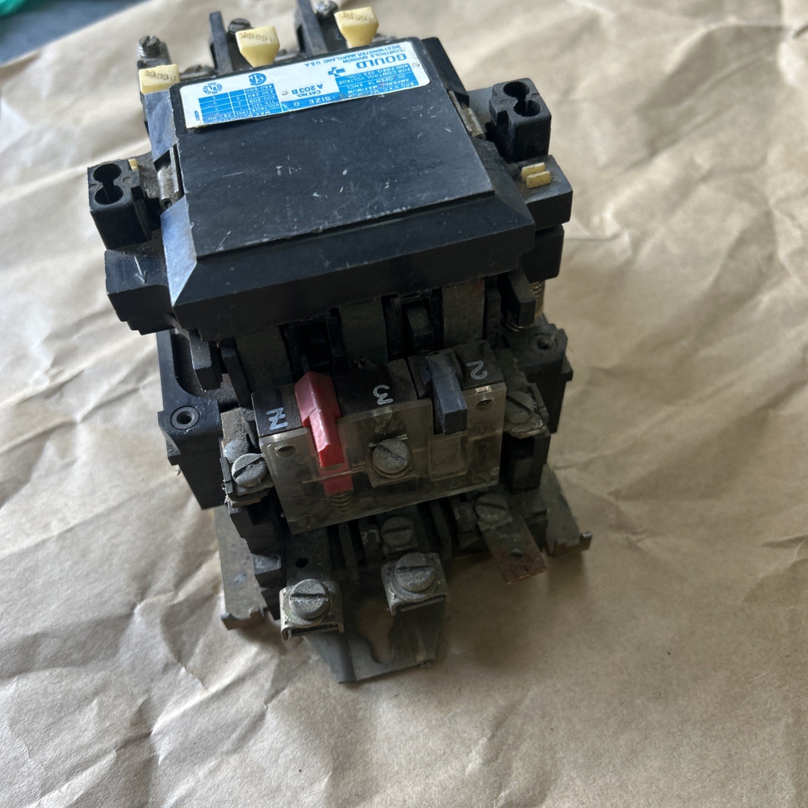 Gould Circuit Breaker 20A 600VAC Size 0 A203B
