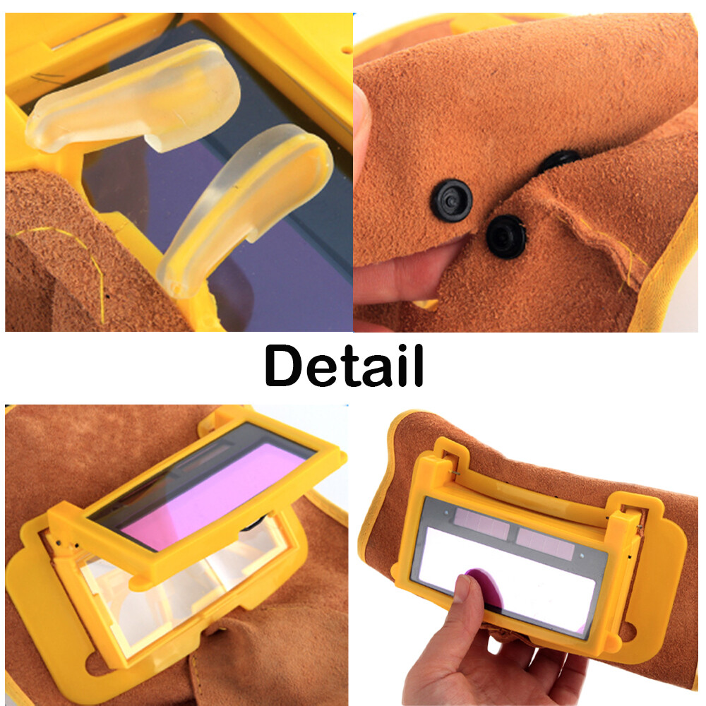 Solar Auto Darkening Filter Lens Welder Leather Hood Welding Helmet Mask NEW