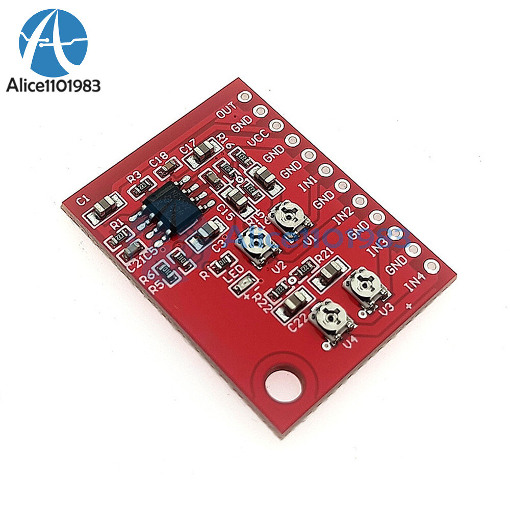 NE5532 DC6-12V / TDA1308 DC3-6V Mono 4 Channel Input Audio Mixing Board Module