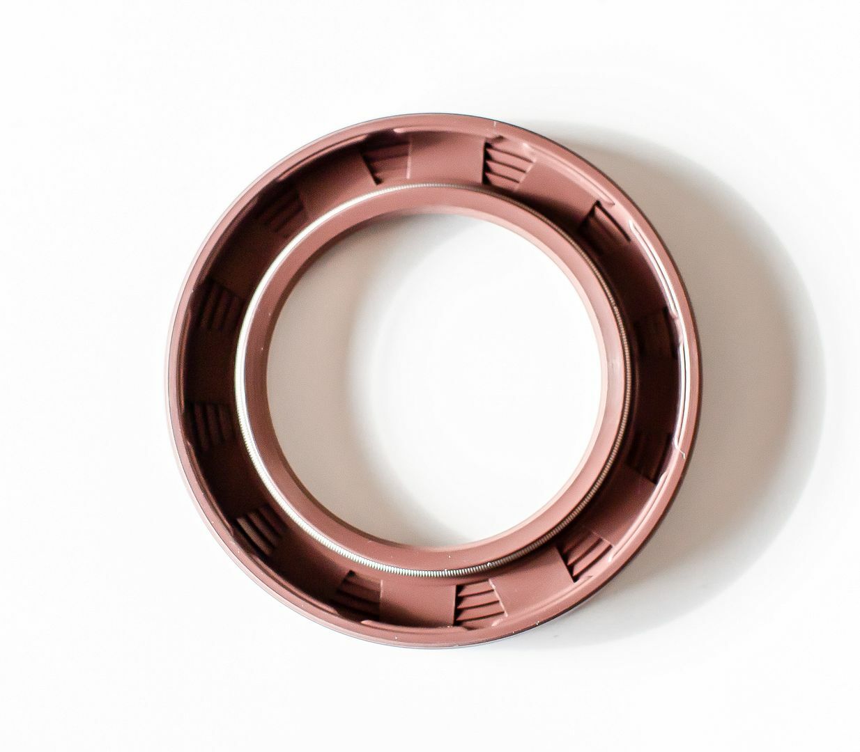 EAI 42x60x9mm FPM/FKM Oil Shaft Rotary Seal w/ Stainless Steel Spring Dbl Lip