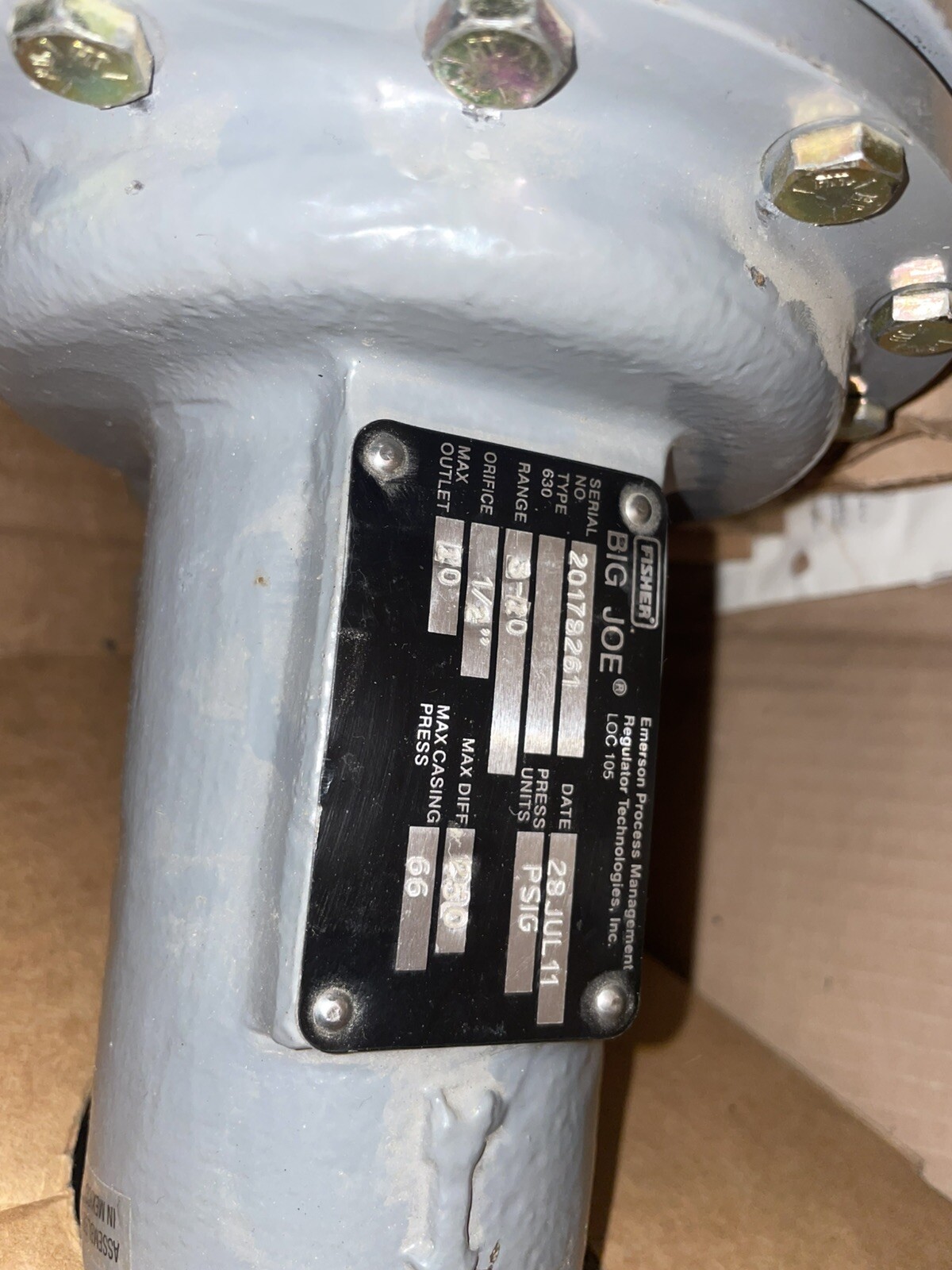 FISHER CONTROL BIG JOE 630R-8059 Pressure regulator NEW