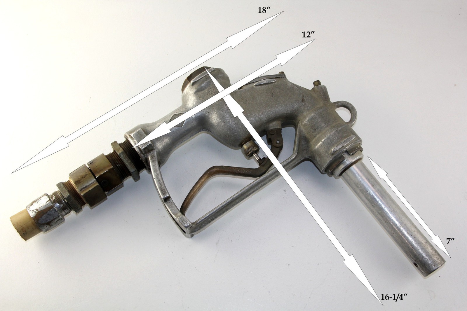 OLD GAS NOZZLE OPW Dover 1290 Fil-O-Matic Automatic Shut Off Bulk Fuel w/Swivel