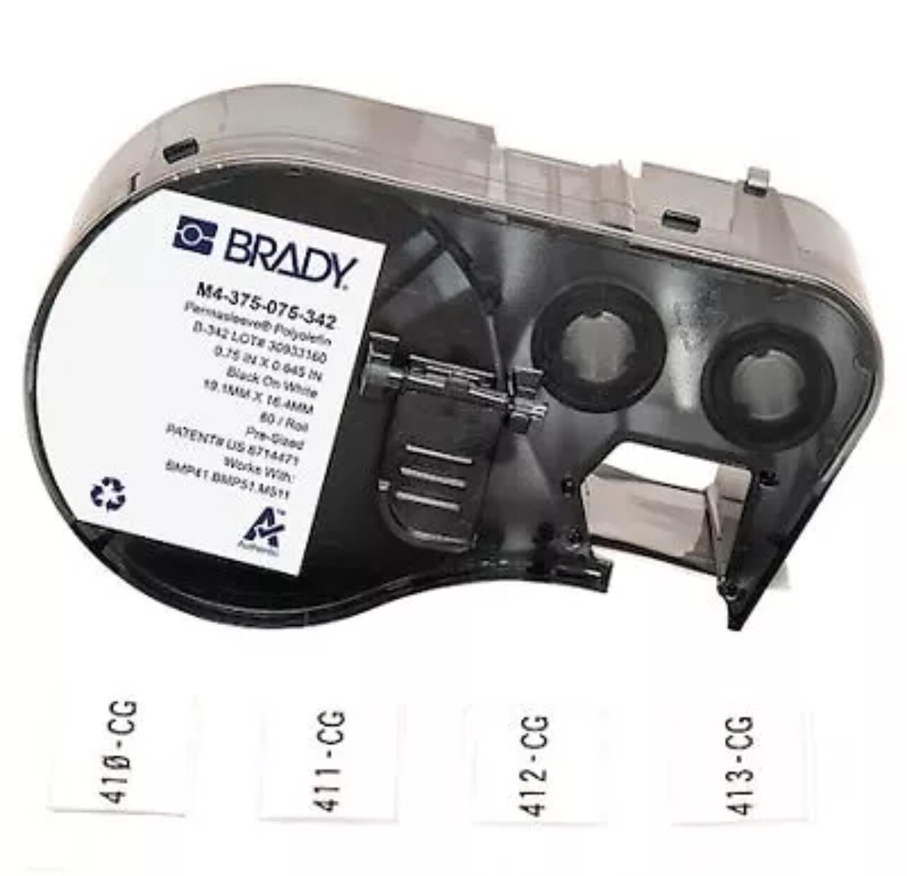 Brady M4-375-075-342 Wire And Cable Label,White,Matte Finish