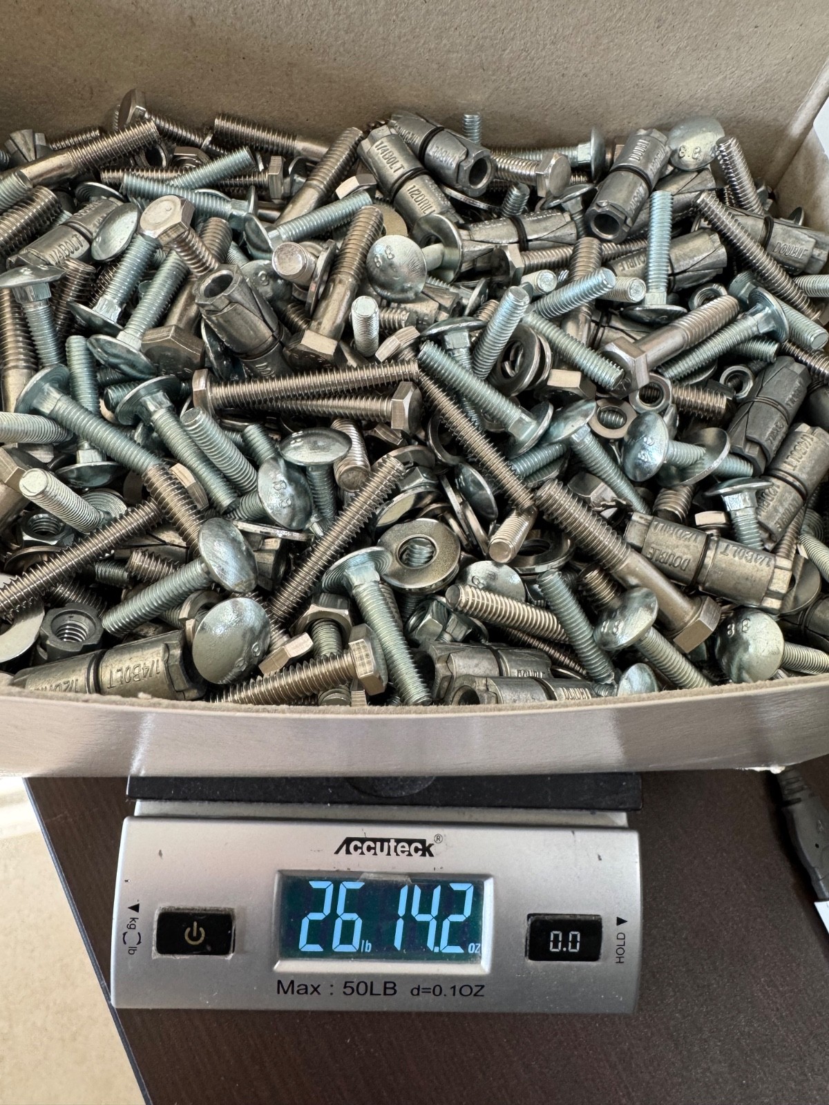 Bulk Lot | 26-lbs of Various Metal Fasteners | See Pics for Details