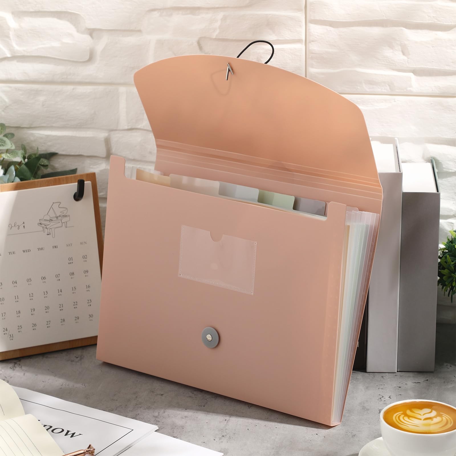 Harloon 4 Pack Expanding File Folder 7 Pocket, Classic Color