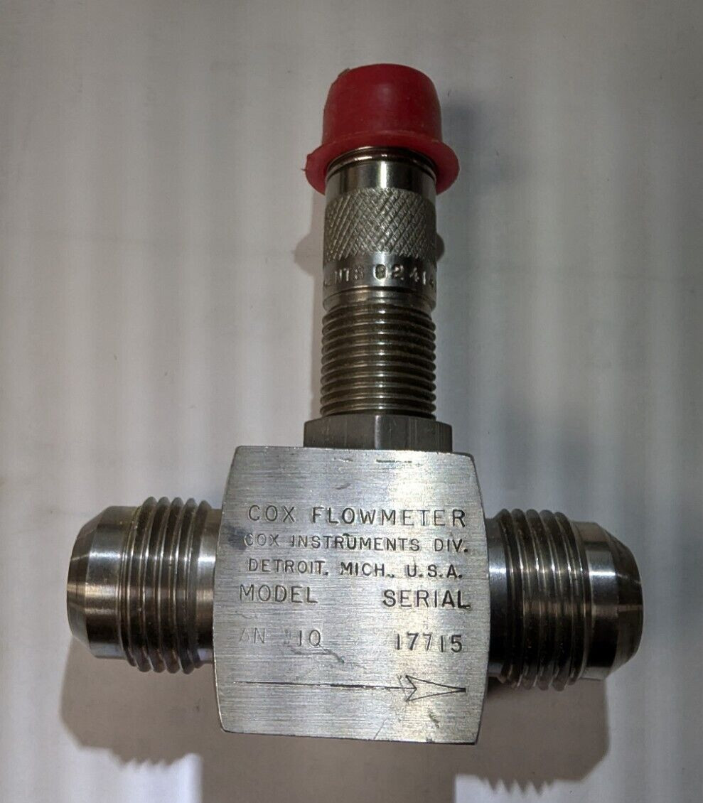 Cox AN-10 Flowmeter 1 to 15gpm, 5/8 tube size