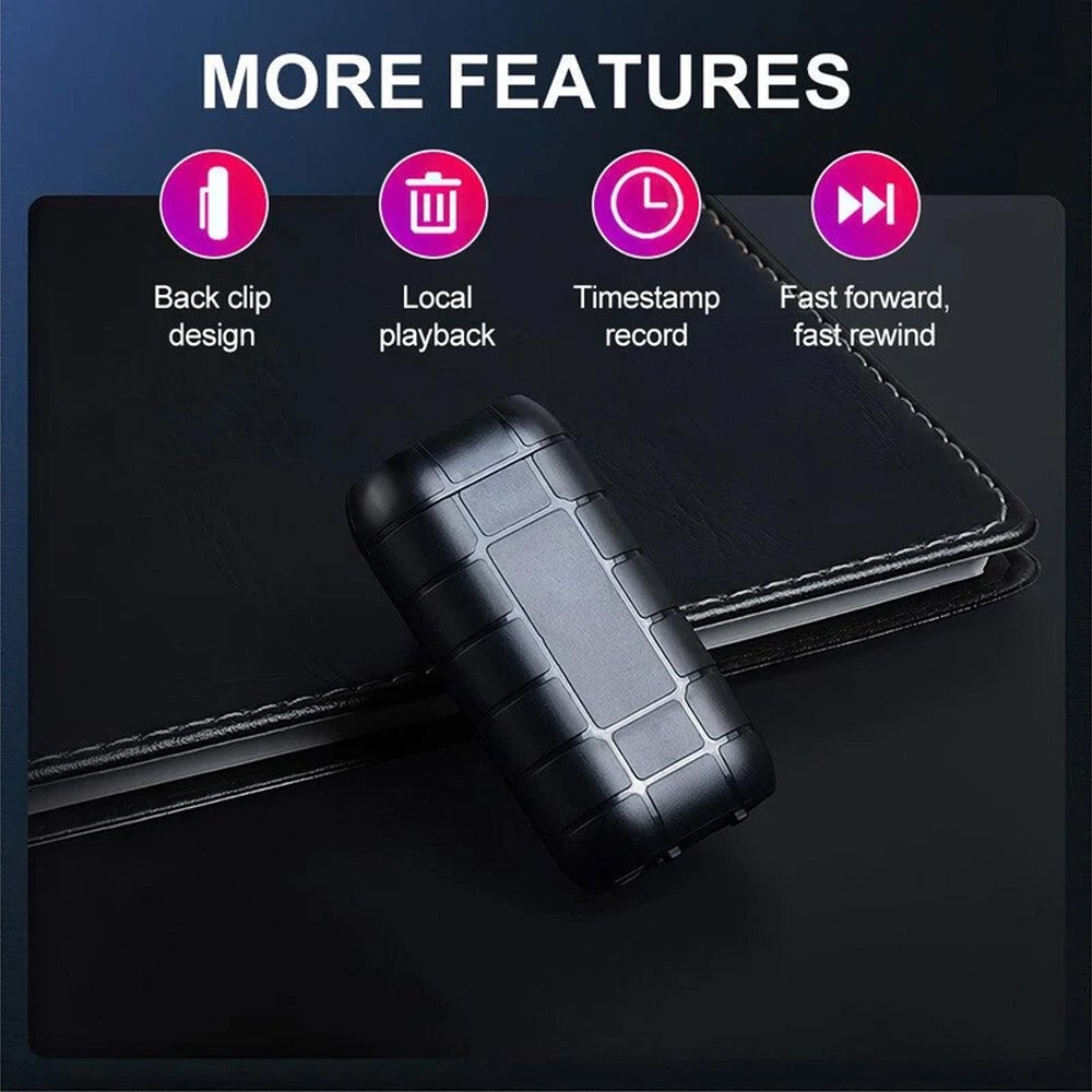 Mini Spy Hidden Audio Recorder Voice Activated Office Listening Device 16GB US