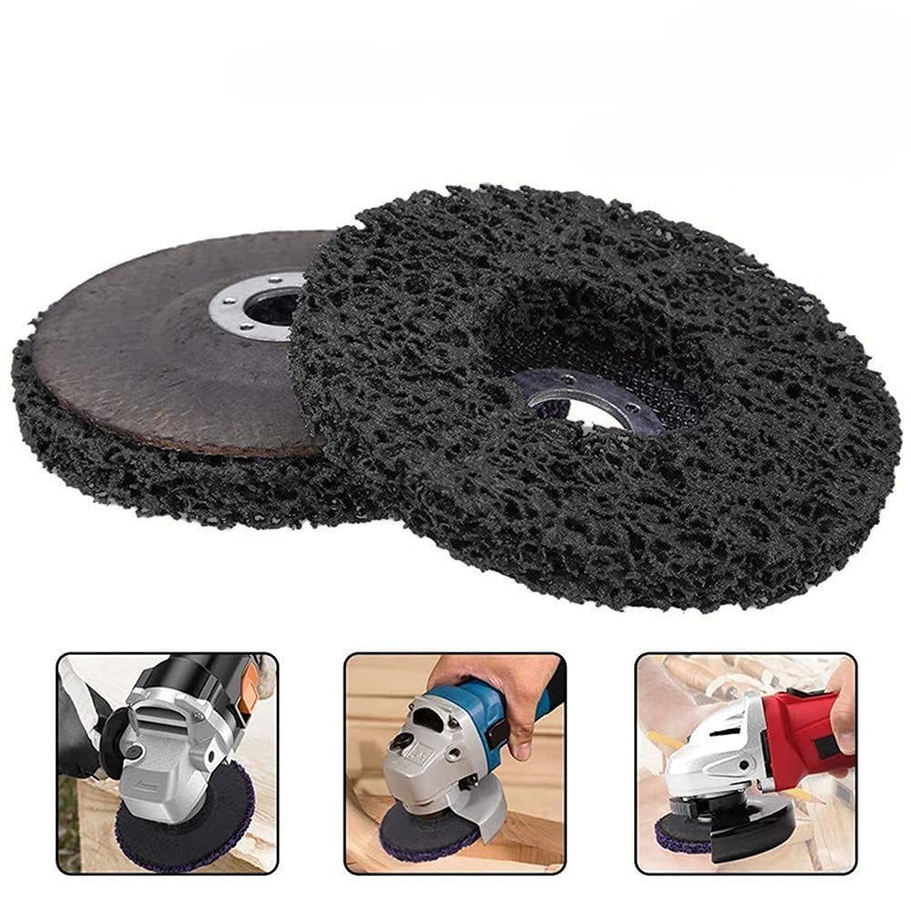 10 PCS 4.5″ x 7/8″ Black Poly Strip Discs, Rust Paint Oxidation Remover