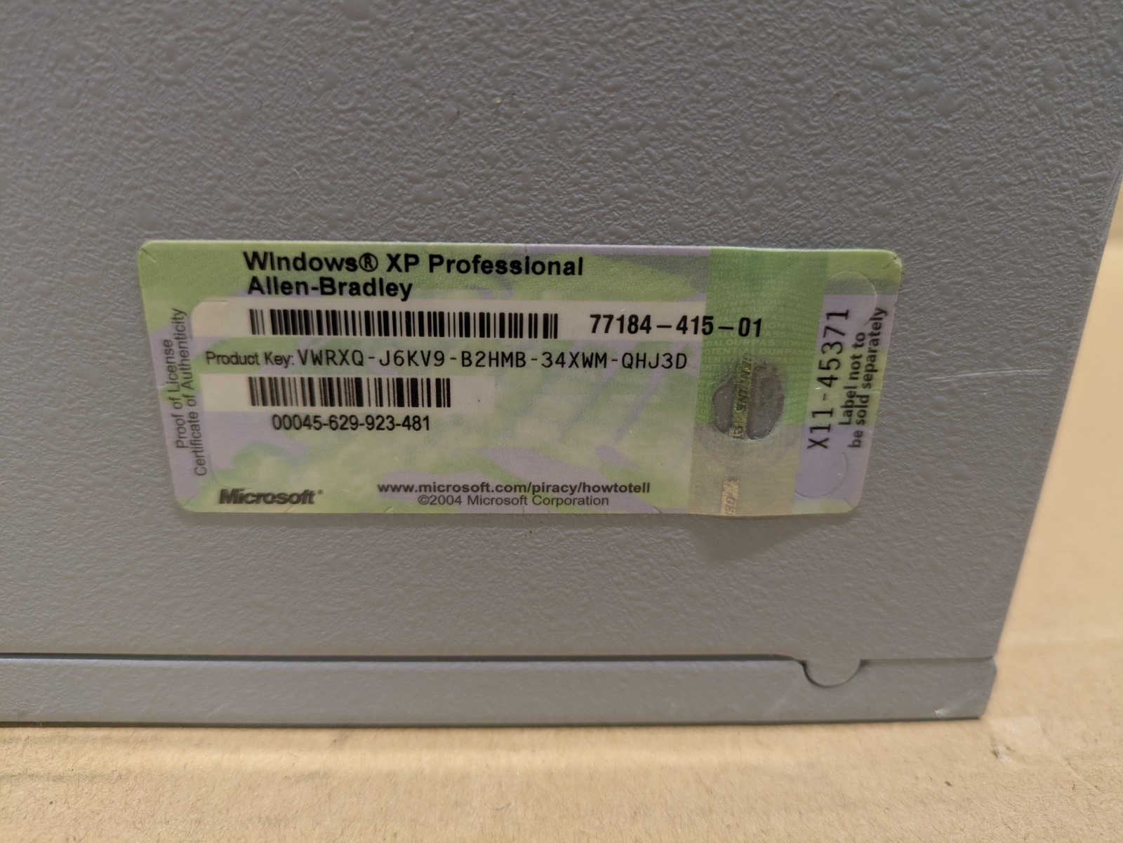 ALLEN BRADLEY VersaView 1500w 6180W-15BPXPH Works Please Read!! Windows XP