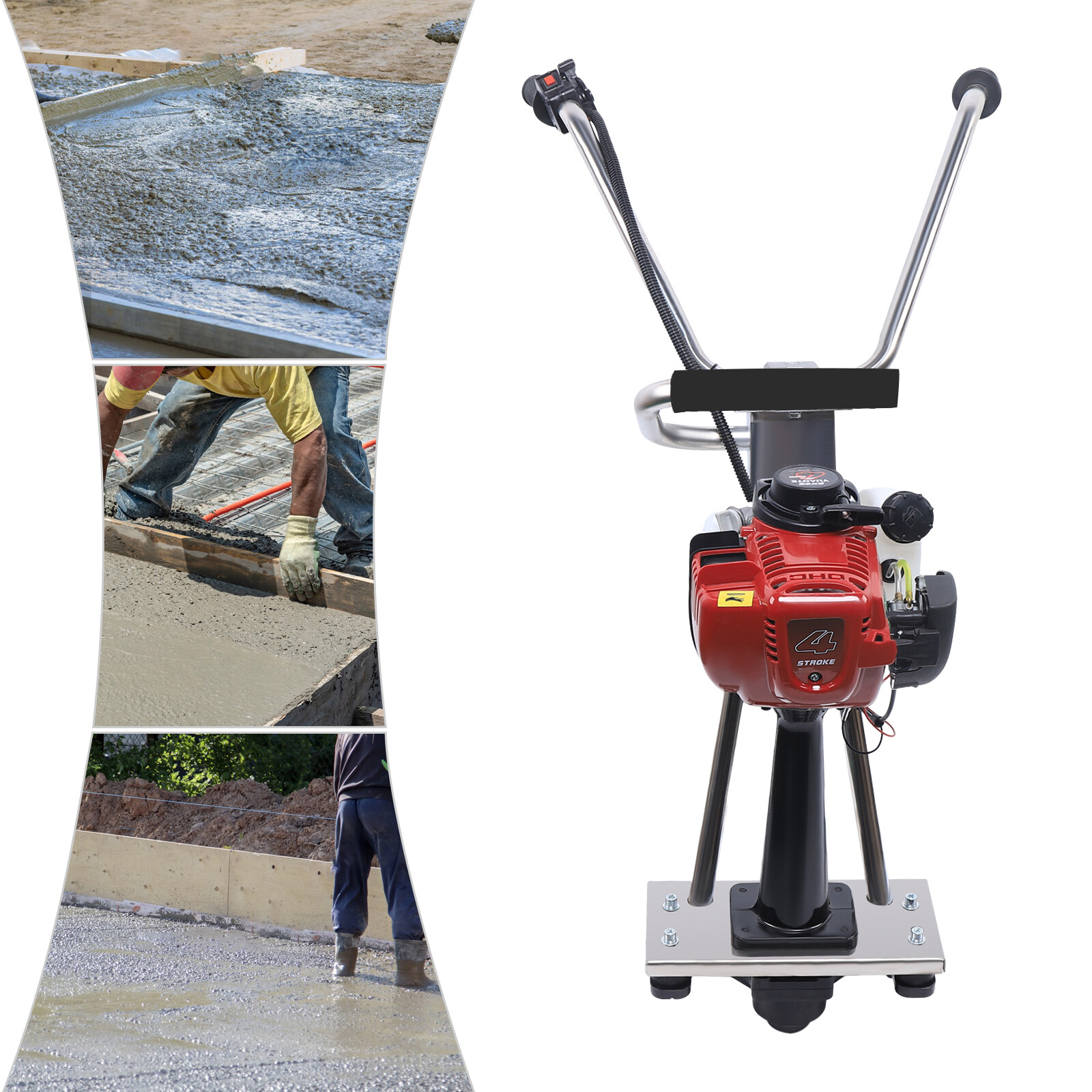 4 stroke Easy Screed Concrete Vibrating Leveling Machine Gasoline Engine 900w
