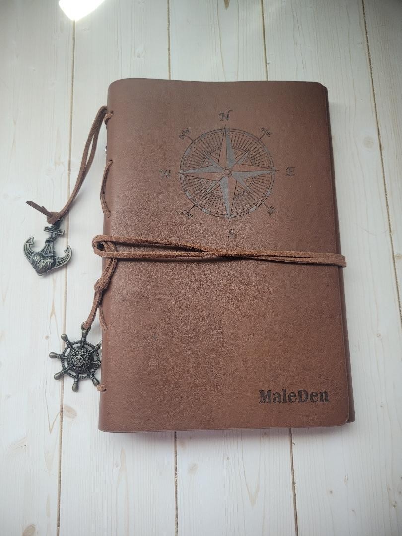 A6 Maleden Refillable Spiral Daily Notepad Classic Embossed Travel Journal Diary