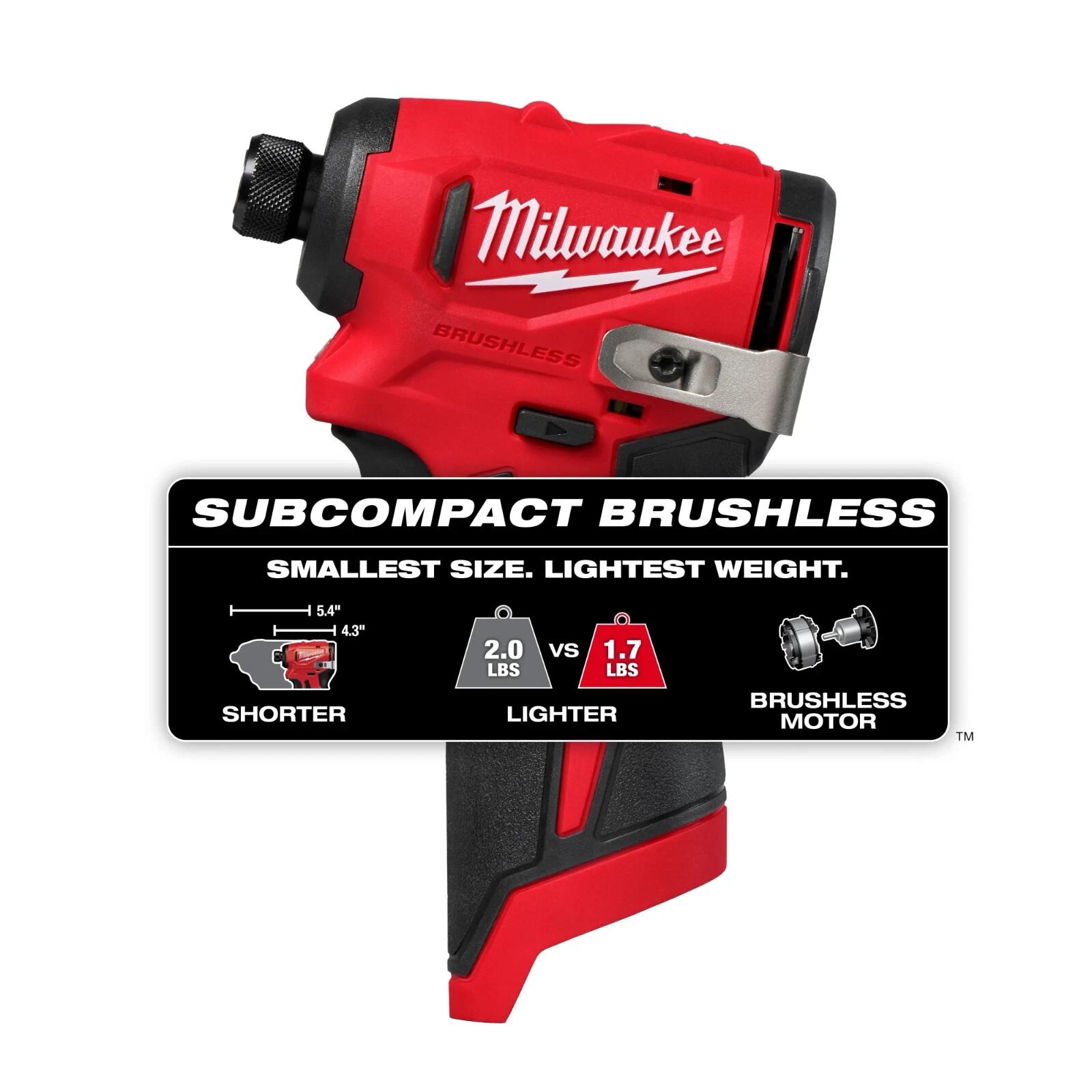 Milwaukee M12 12V 3494-22 Subcompact 2-Tool Combo Kit Brushless Impact & Drill