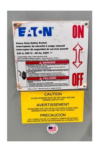 Eaton DH366FRK Fusible Disconnect 600A 600V 3‑Pole 3‑Wire NEMA 3R Heavy‑Duty