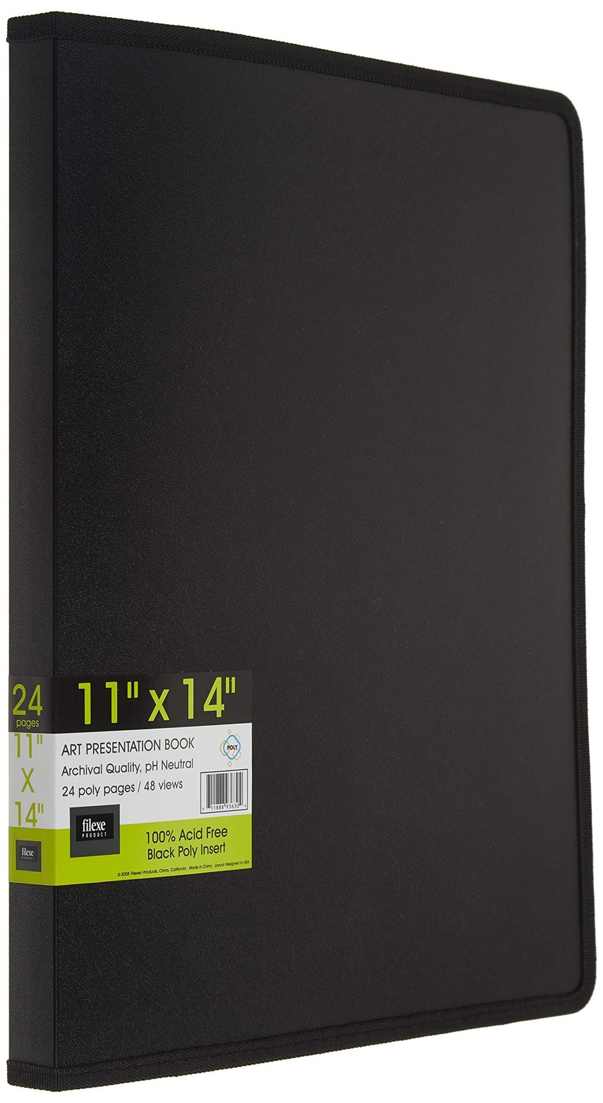 Filexec, 93630, Art Presentation Book, 24 Pocket, 11″ x 14″, 1 Each Black