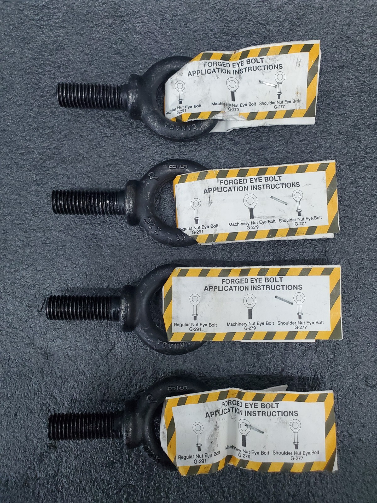 Lot of 4- Crosby 5/8-11 x 1.75″ Thread Lifting Eye Bolt Eyebolt Forged QTY 4