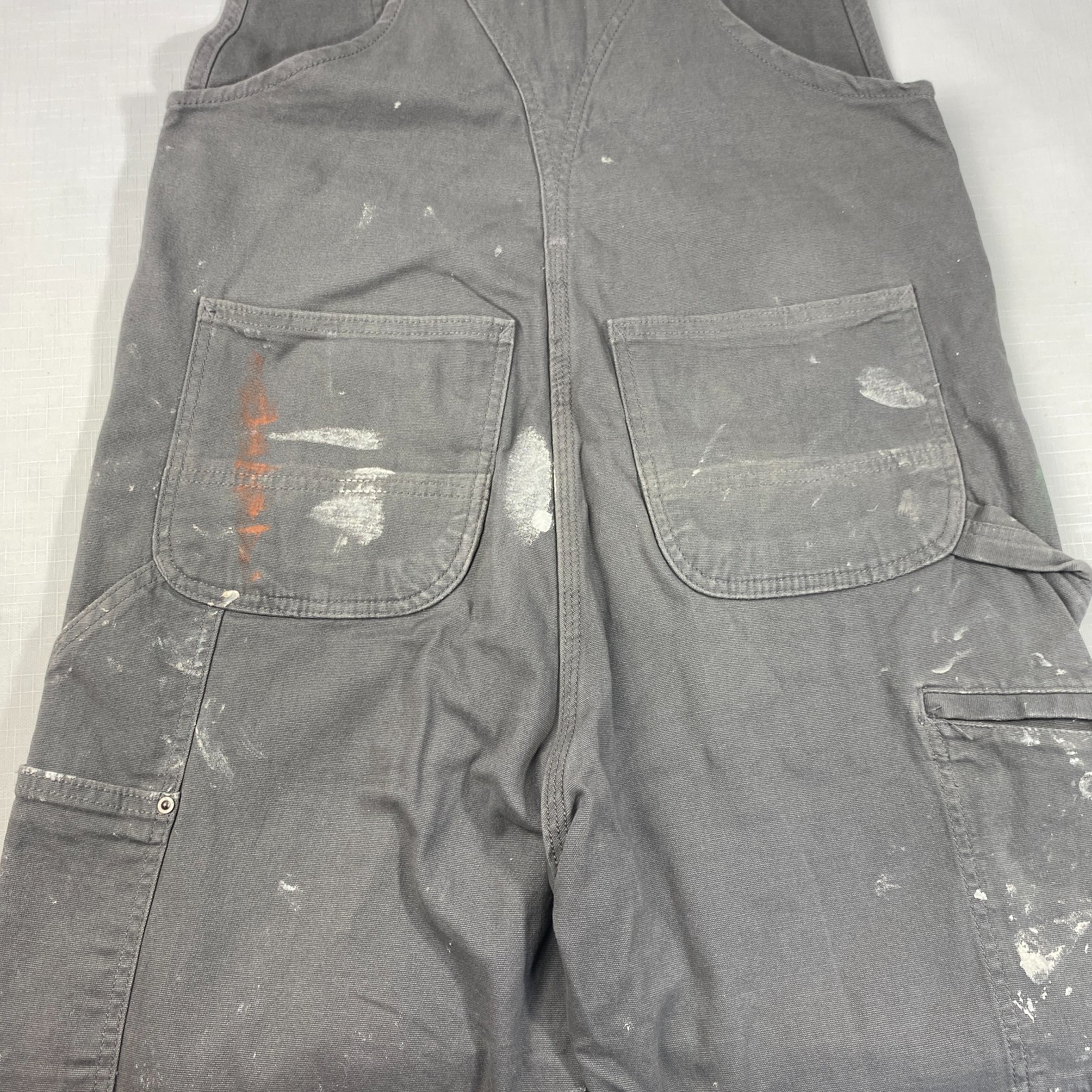 Carhartt Rugged Flex Relaxed Fit Canvas Bib Overall DISTRESSED! 102987 32×34
