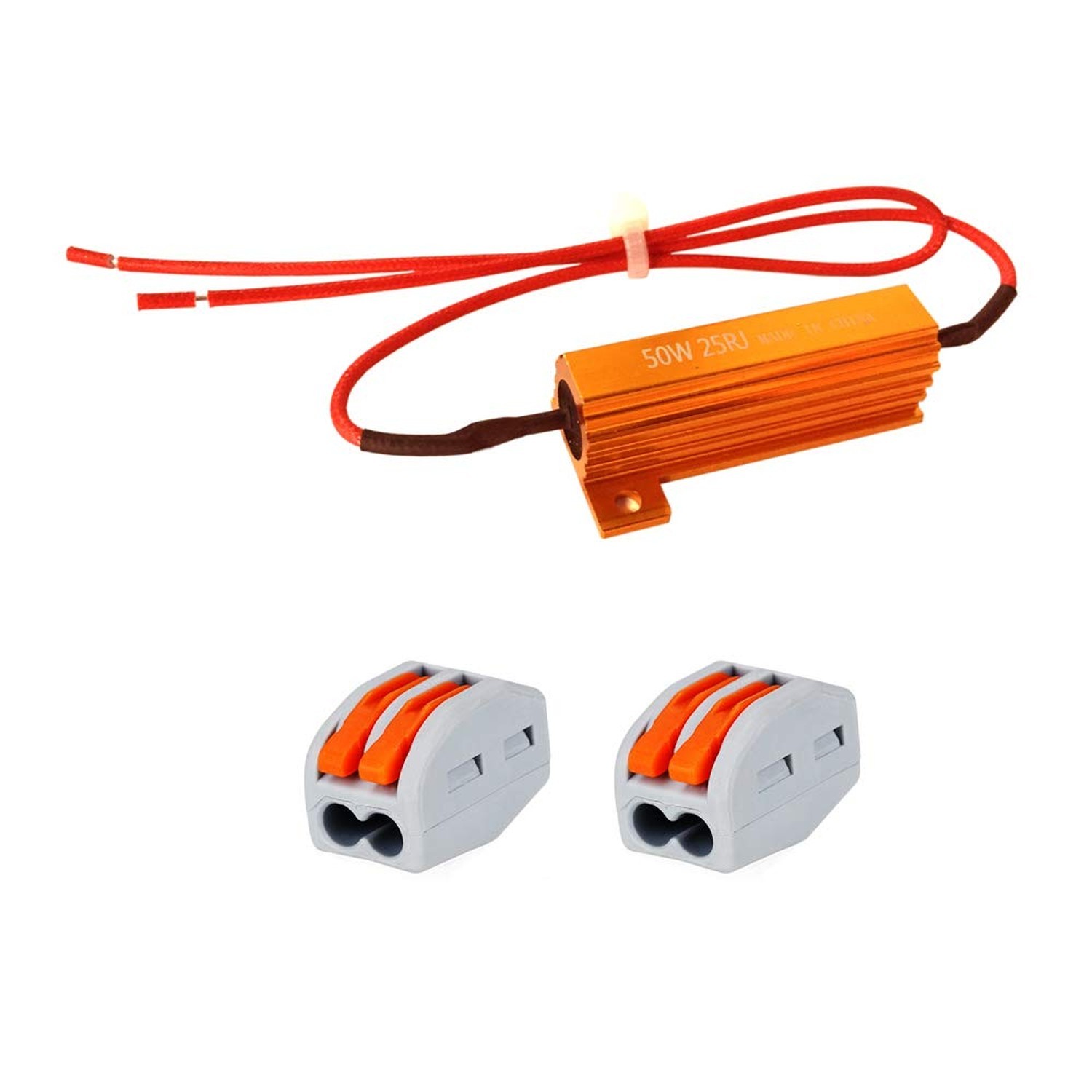 50 Watt 25 Ohm Wirewound Resistor Aluminum Case Chassis Mount 50W 25 Ohm Wire…