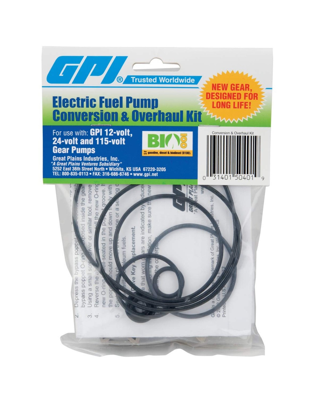 GPI 110504-1 Conversion and Overhaul Kit for all M-Series Fuel Transfer Pumps