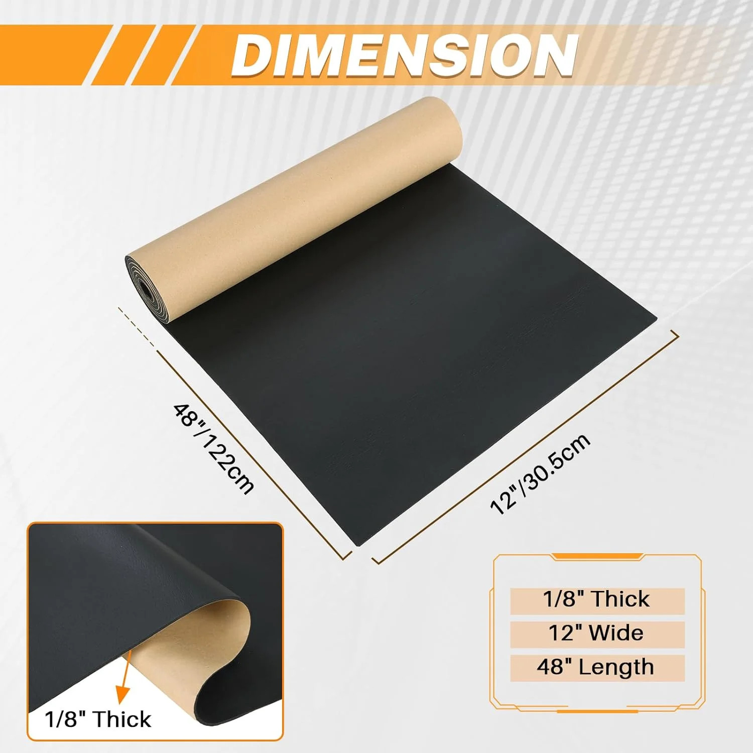 Adhesive Neoprene Foam Rubber Sheet Closed Cell Padding for DIY Crafts 12x48in