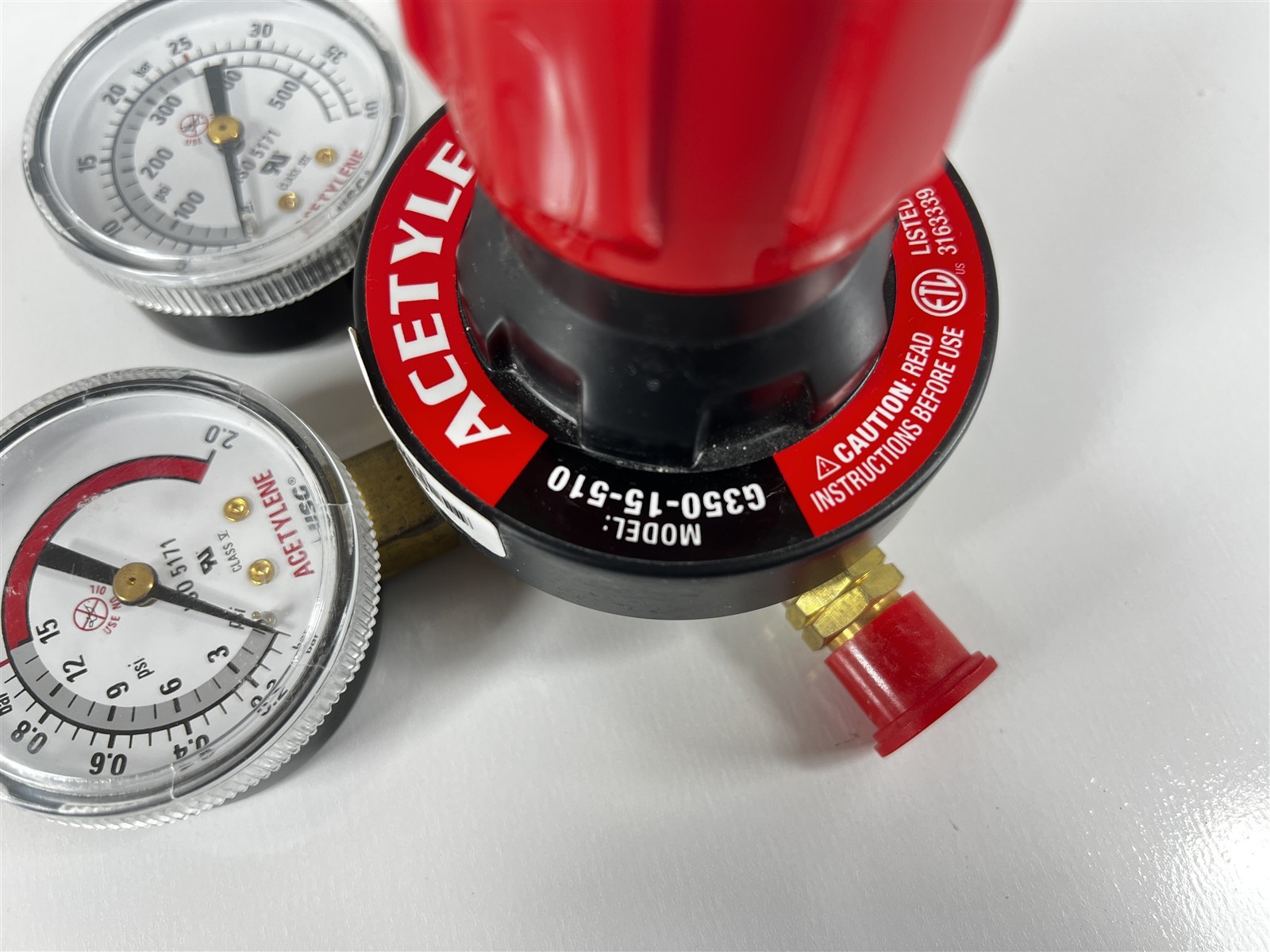 Victor G350-15-510 Heavy Duty Acetylene Regulator 350 psig 2400 kPa (Open Box)