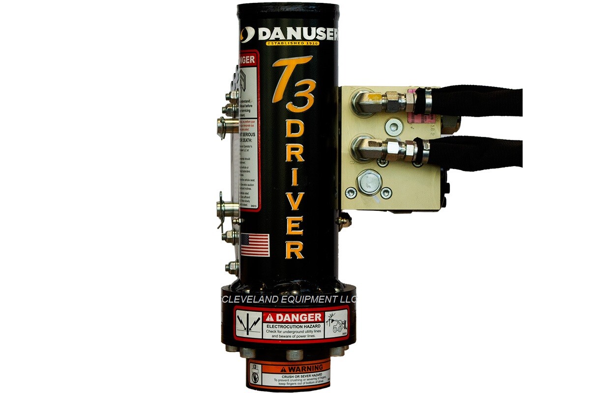 NEW DANUSER T3 POST DRIVER ATTACHMENT Skid Steer Loader Tractor tee fence t-post