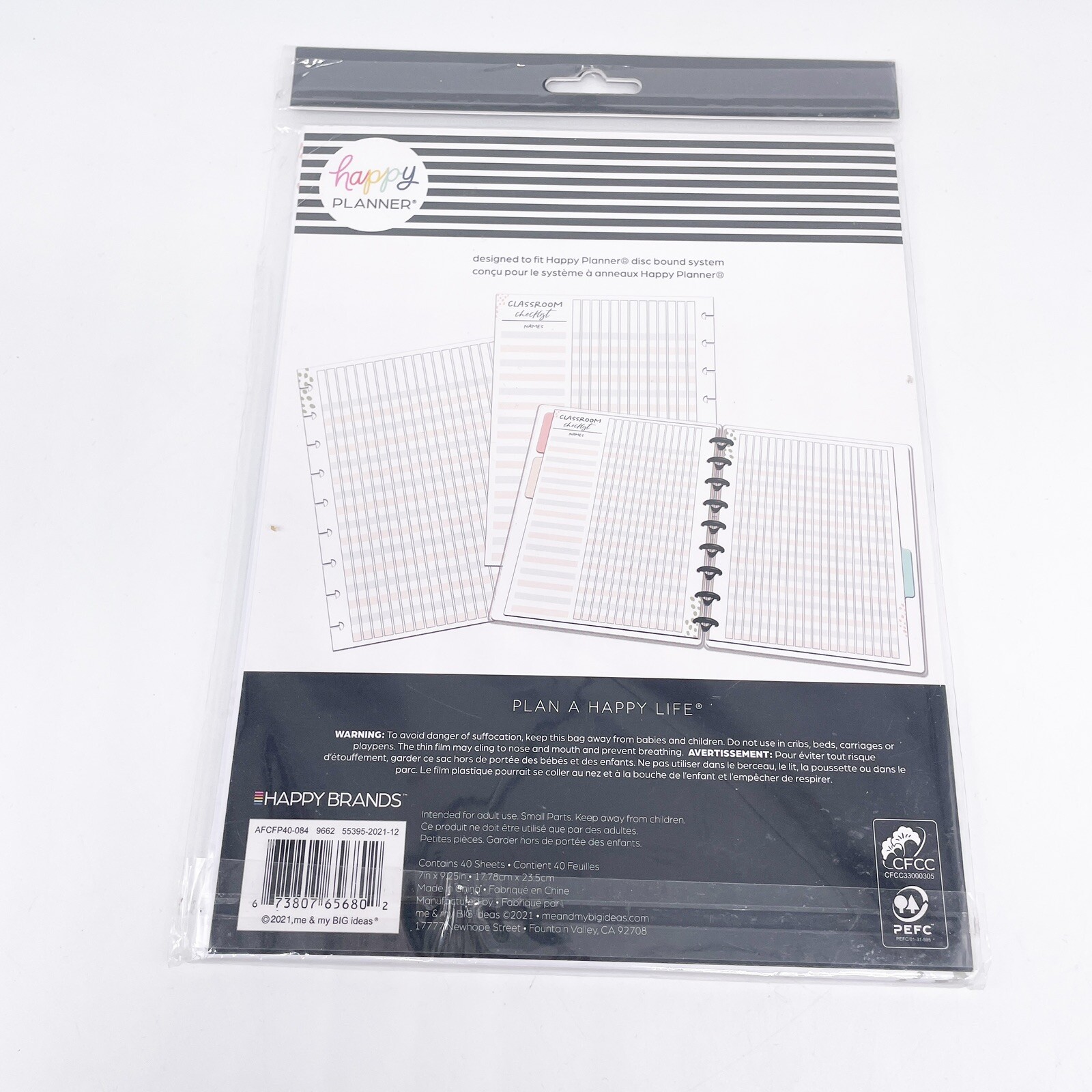 The Happy Planner Everyday Paper 40 Refill Sheets 7×9.25 inch