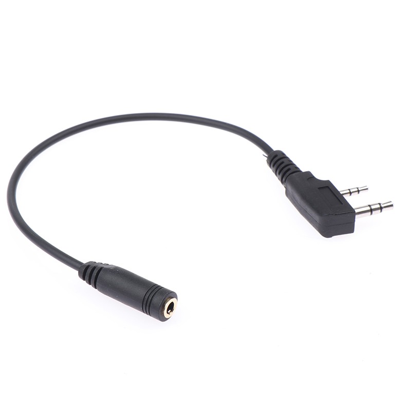 2 Pin K1 To 3.5MM Female Audio Earphone Transfer Cable For TYT For UV5R 888S