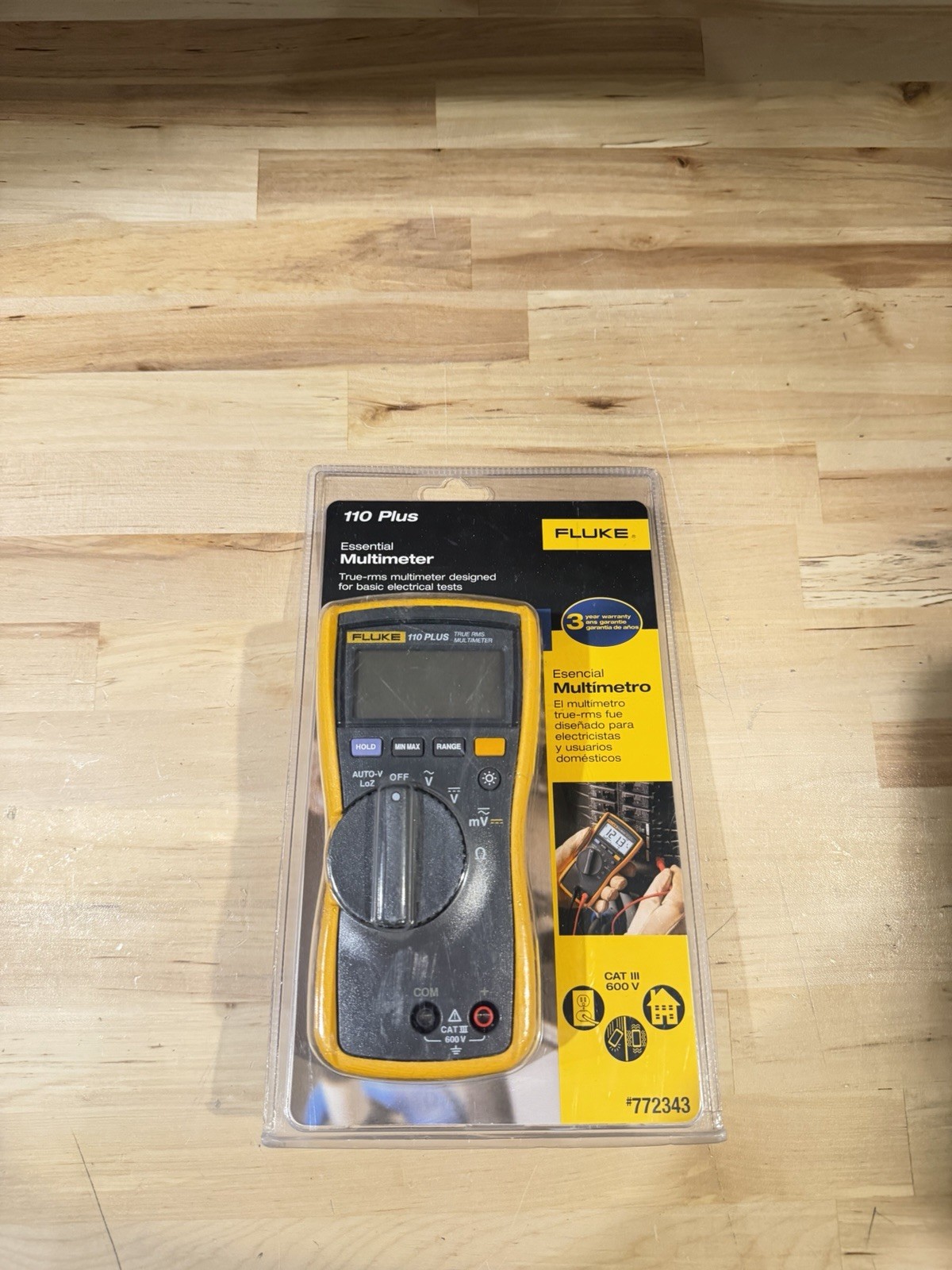 FLUKE 110 PLUS ESSENTIAL MULTIMETER W/ LEADS SHIPS FAST