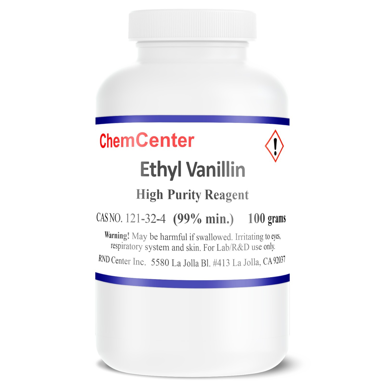Ethyl Vanillin (Vanilla), High Purity, 99% , 100 grams