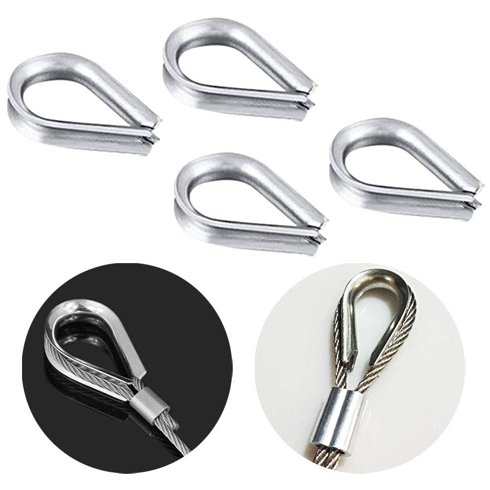 Wire Rope Thimble Clamp Stainless Steel Marine Grade 304 A2 Cable Clip Loop