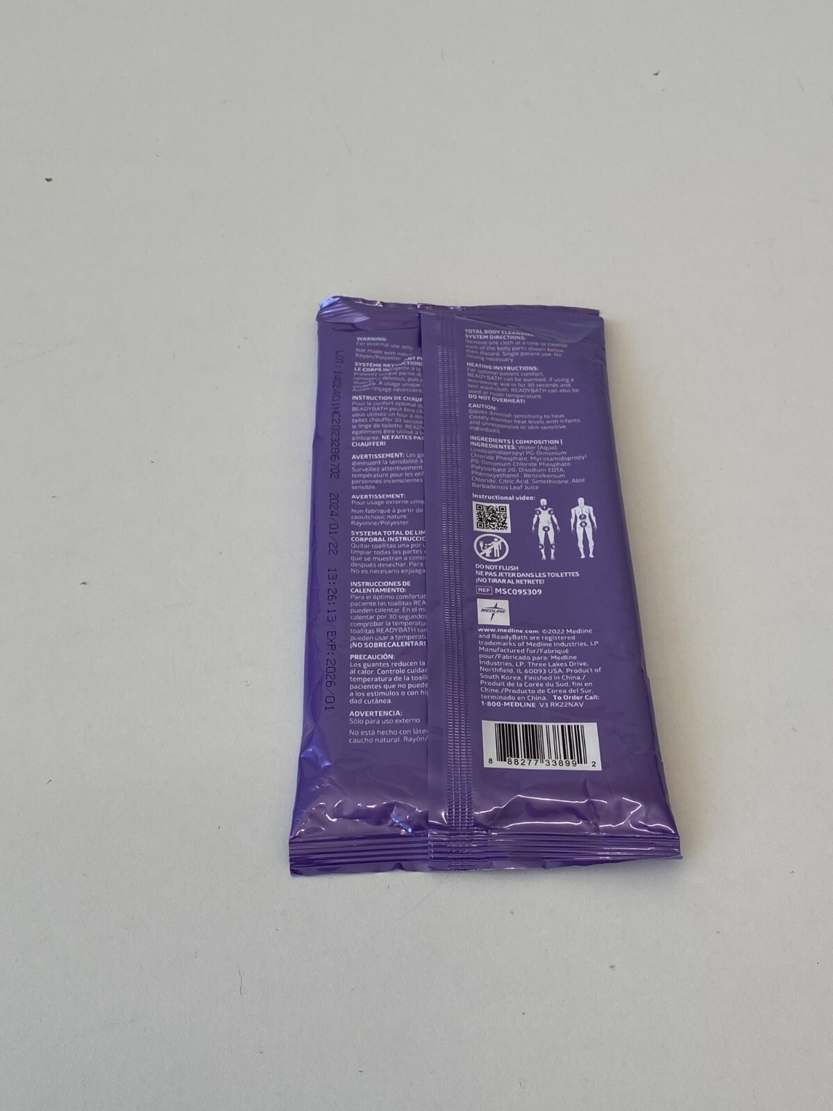 50 Packs Medline Ready Bath Fresh MSC095309 Exp.2025-09 & 2026-05 (*N29/T32V33*)