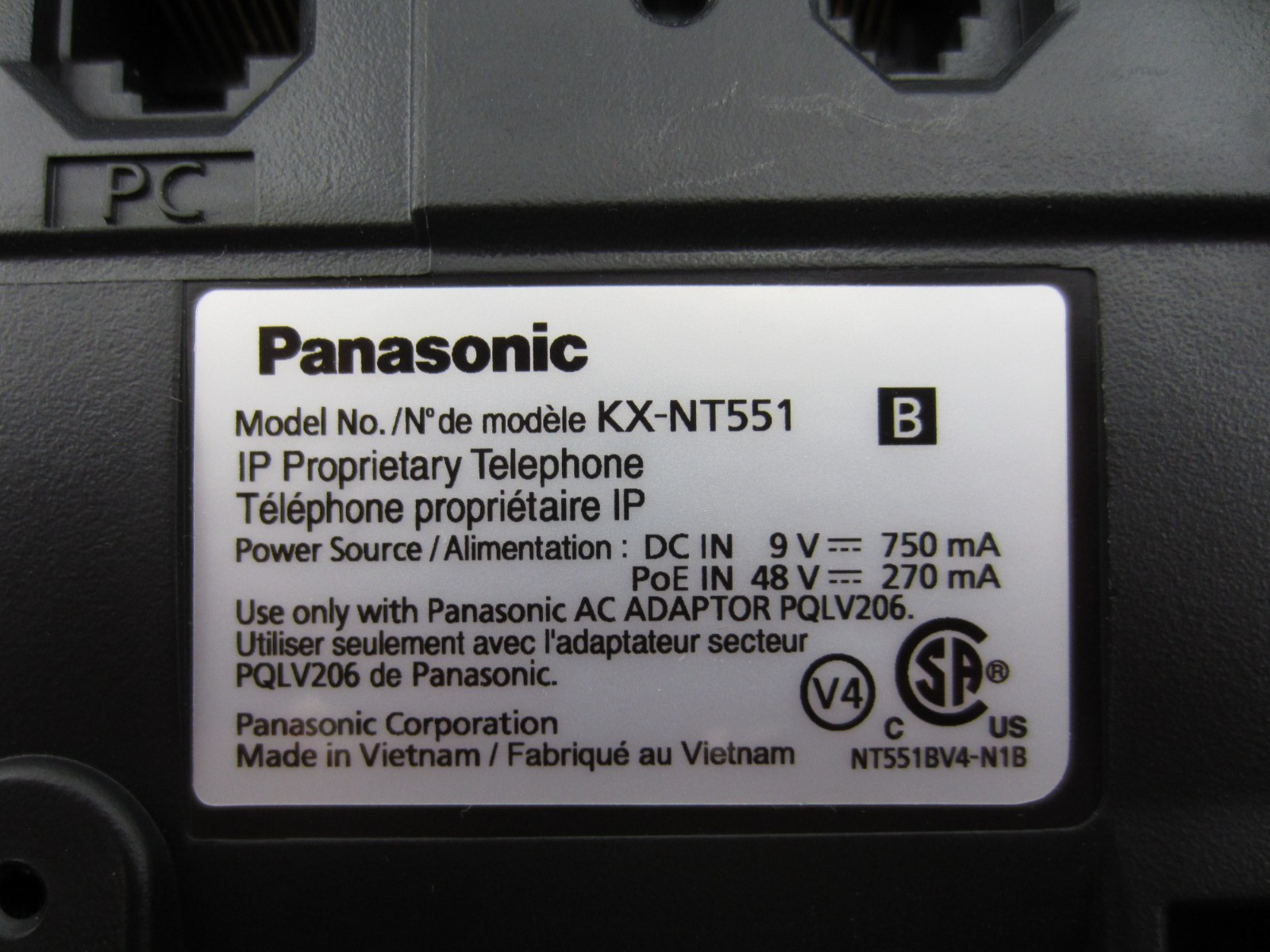 Panasonic KX-NT551 Digital IP Phone Backlit LCD 8 Buttons (25 In-Stock)