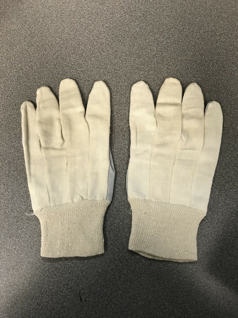 (12 Pairs) Split Cowhide Leather Palm Work Gloves Canvas Back, Large Free Ship