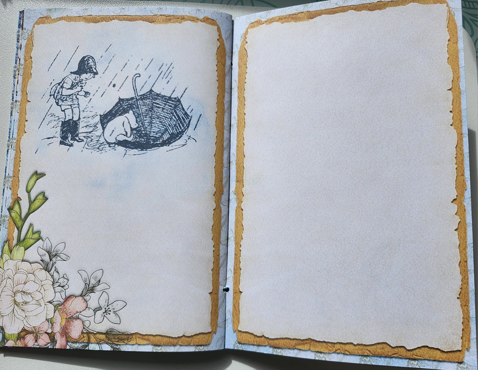Junk Journal Booklet «WINNIE THE POOH» Retro Classic Storybook Style LG 9×6 40p