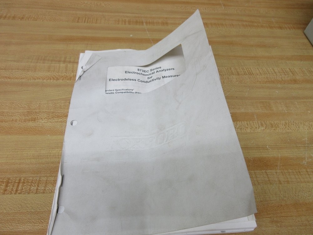 Foxboro 3412 873EC Electrochemical Analyzer Manual