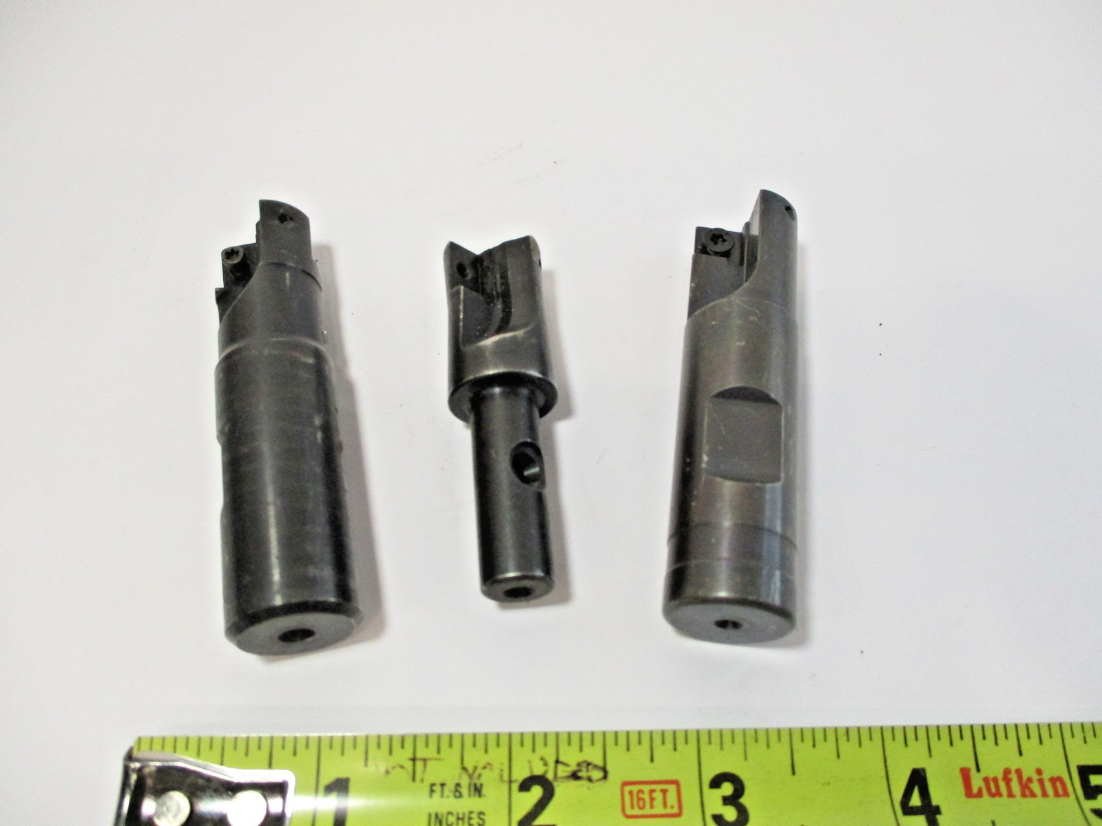 (3) Different Indexable Insert END MILLS Mill for Parts or You Locate Inserts
