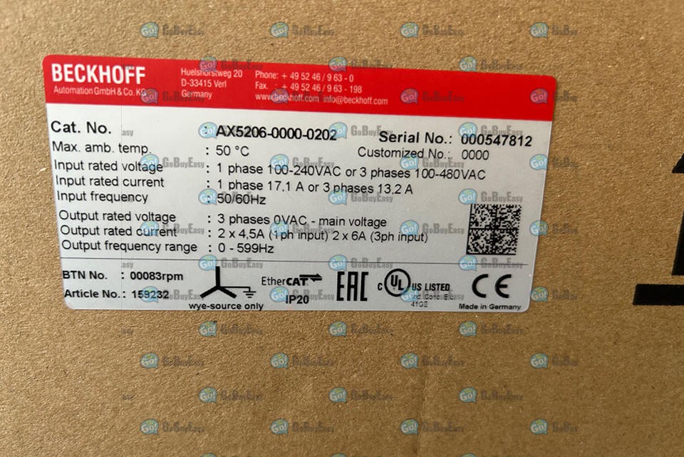 1PC NEW BECKHOFF Servo Drive AX5206-0000-0202