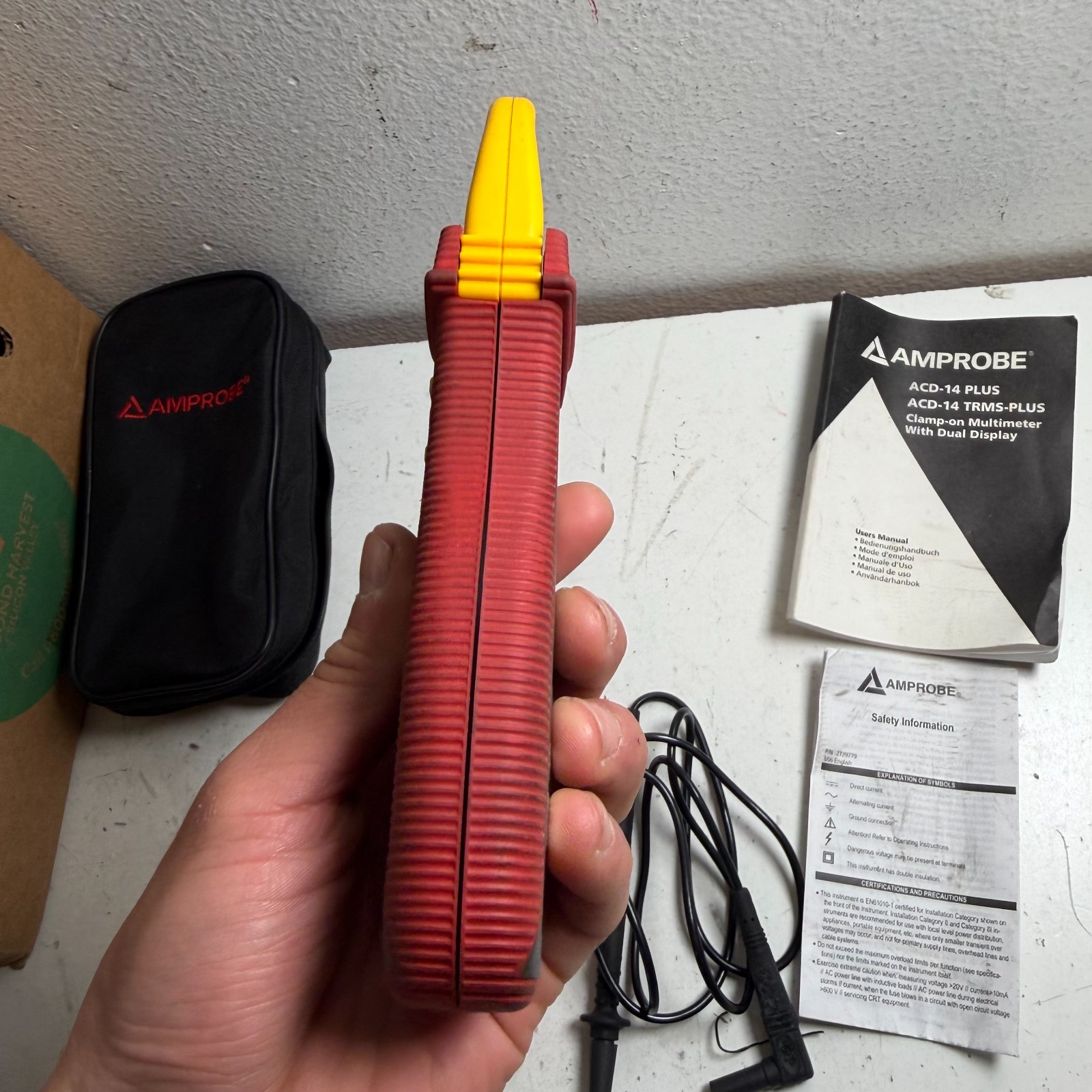 Amprobe ACD-14 PLUS Red CAT III 600V Handheld Dual Display Clamp-On Multimeter