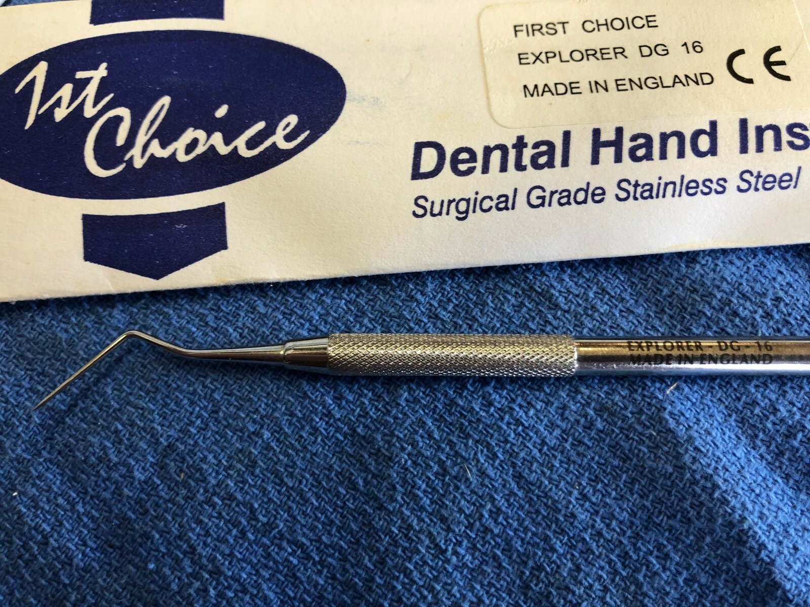 Dental Instrument Explorer DG 16 Made in England 1st Choice New Stainless-Steel
