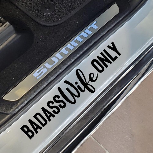 Badass Wife Only Vinyl Sticker for Car, Truck, Van, or Laptop – Waterproof Decal