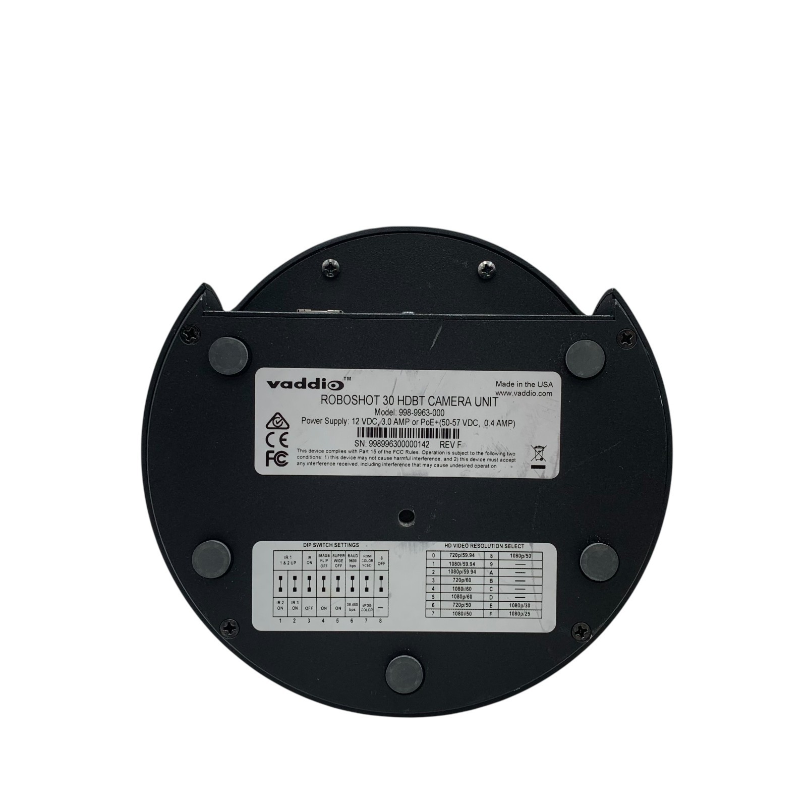 Vaddio RoboSHOT 30 HDMI 998-9963-000W – No Power Supply