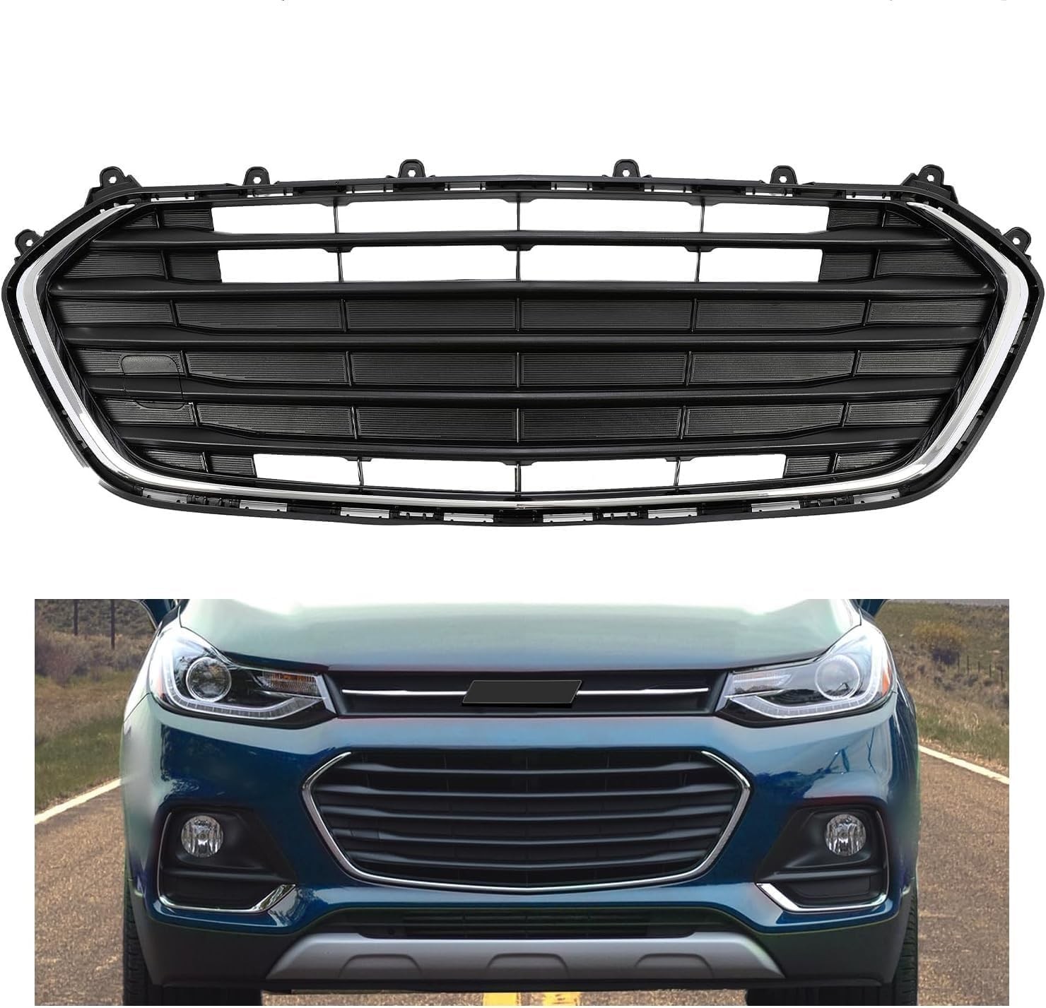 2017-2021 Chevy Trax Front Bumper Grille Black Silver 42519611​