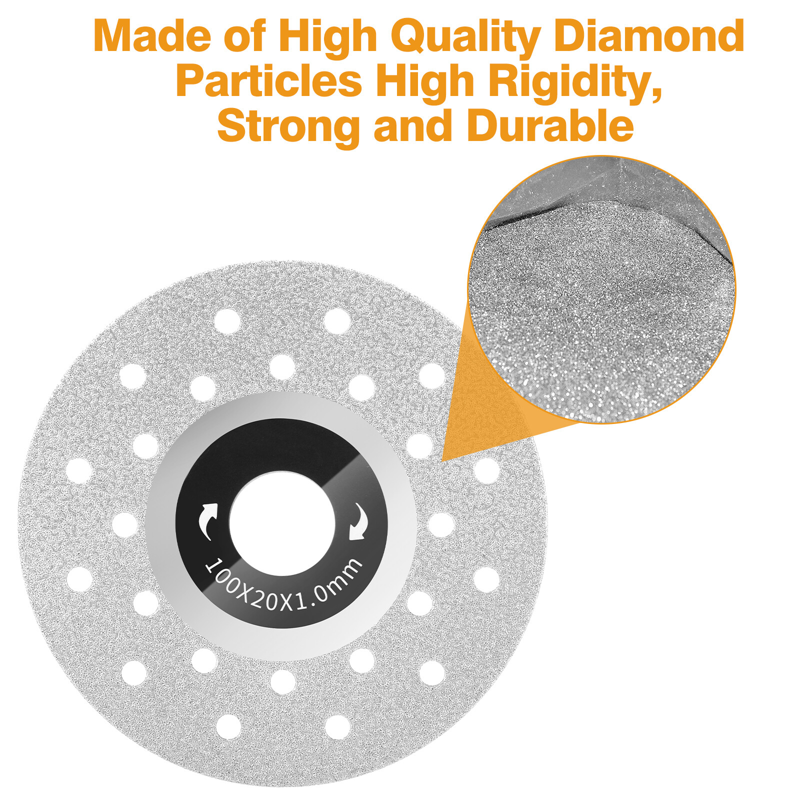 6PCS 4″ Rock Slab Grinding Disc Diamond Tile Cutting Saw Blade for Angle Grinder